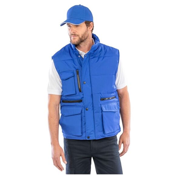 WORK-GUARD by Result Mens Lance Ripstop Body Warmer / Bottle Green